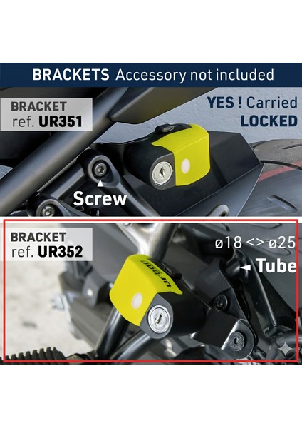 Securıty Ur6 Alarmlı Dısk Kılıdı Sabitleme Braketi