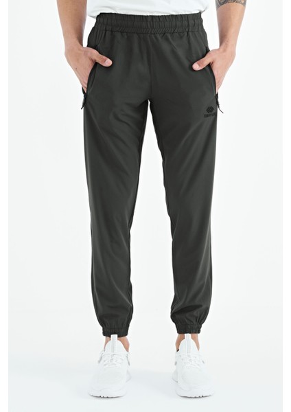 Haki Erkek Basic Cepli Bağcıklı Rahat Form Lastik Paça Eşofman Altı - 84826