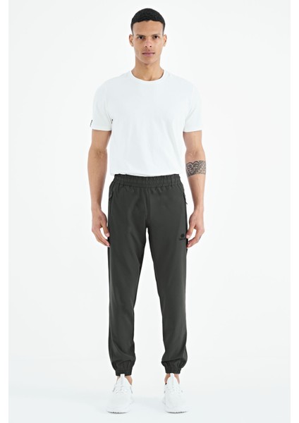 Haki Erkek Basic Cepli Bağcıklı Rahat Form Lastik Paça Eşofman Altı - 84826