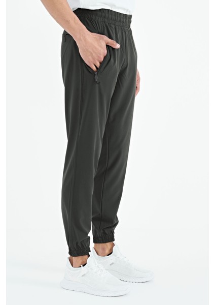 Haki Erkek Basic Cepli Bağcıklı Rahat Form Lastik Paça Eşofman Altı - 84826