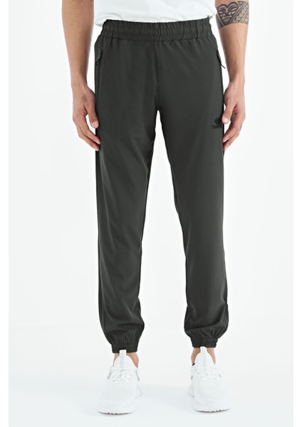 Haki Erkek Basic Cepli Bağcıklı Rahat Form Lastik Paça Eşofman Altı - 84826