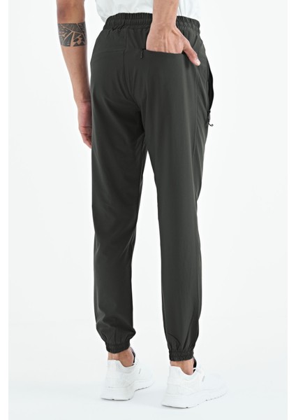 Haki Erkek Basic Cepli Bağcıklı Rahat Form Lastik Paça Eşofman Altı - 84826