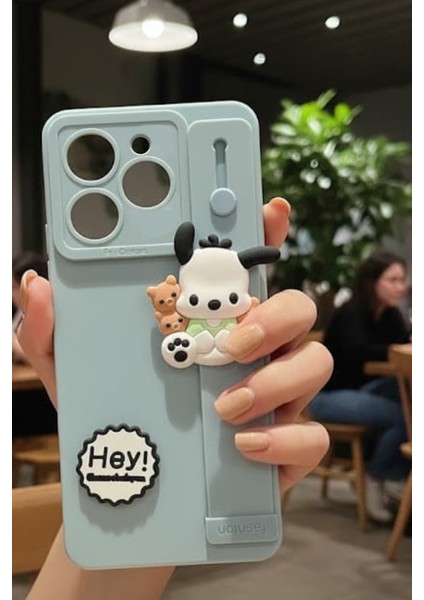 Tecno Spark 10 Pro Uyumlu Kılıf Mavi Renk 3D Figürlü Darbe Emici Yumuşak Silikon Kapak modelleri