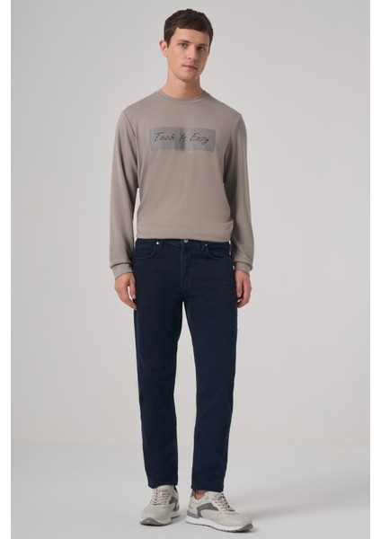 Erkek Lacivert Denim 5 Cep Dynamic Fit Jean Kot Pantolon modelleri