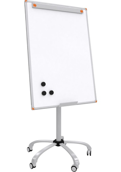 70 x 100 Mıknatıs Manyetik Yüzey 5 Tekerlekli Yıldız Ayaklı Yazı Tahtası/ PAN580