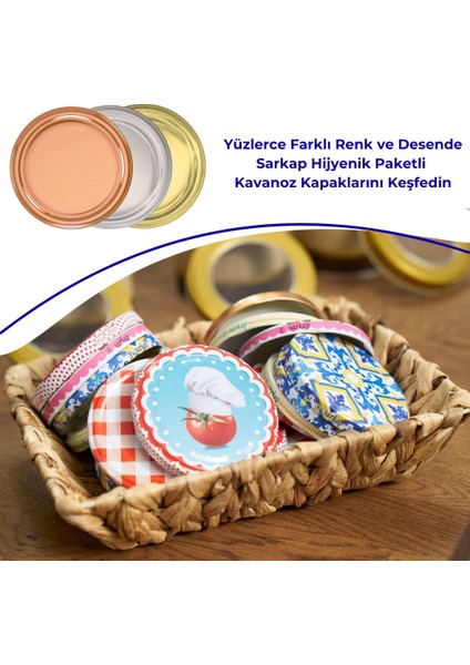 Hijyenik Paketli 10 Adet Kavanoz Kapağı - Bronz - 82mm indirimleri