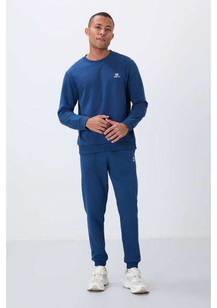 Parlament Pamuklu Kalın İçi Tüylü Yumuşak Dokulu Comfort Fit Nakışlı Erkek Eşofman Takım -85265