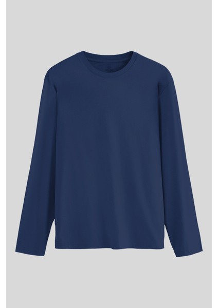 İndigo Standart Fit Basic O Yaka Uzun Kollu İnce Erkek T-Shirt - 87997 fiyatları