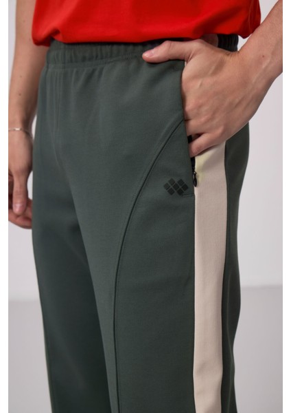 Haki Yüzeyi Dokulu Standart Fit Palazzo Erkek Pantolon - 82171