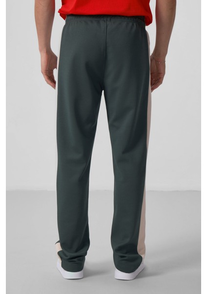 Haki Yüzeyi Dokulu Standart Fit Palazzo Erkek Pantolon - 82171