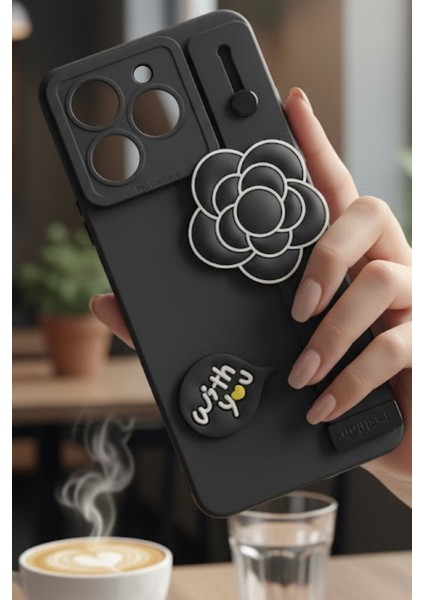 Tecno Spark 10 Pro Uyumlu Kılıf Siyah Renk 3D Figürlü Darbe Emici Yumuşak Silikon Kapak modelleri