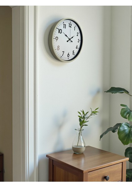 36 cm Dekoratif Krem Duvar Saati modelleri