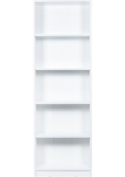 5 Raflı Beyaz Kitaplık Suntalam Malzeme ile 170 cm Yükseklik ve 56 cm Genişlik indirimleri