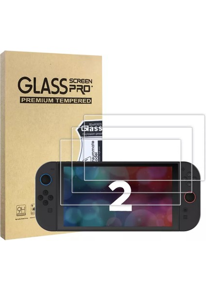Nintendo Switch Switch 2 Uyumlu 7'' – 7.9'' 9h Temperli Cam Kırılmaz Ekran Koruyucu, Hd Clear, Toz Önleyici, Kabarcık Önleyici, 9h Hardness