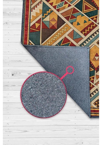 Rustik Halı, Çok Renkli Halı, Geometrik Halı, Üçgen Desenli Oturma Odası Halısı, Yıkanabilir Halı fiyatları