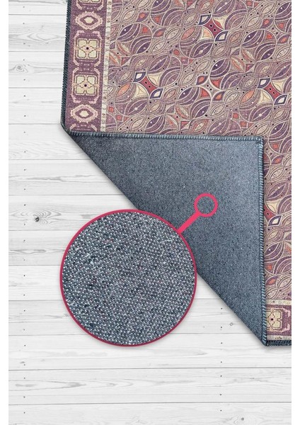 Yıkanabilir Dokuma Pamuk Tabanlı Kaymaz Tabanlı Salon Halısı, Mor Renkli Oturma Odası Halısı fiyatları