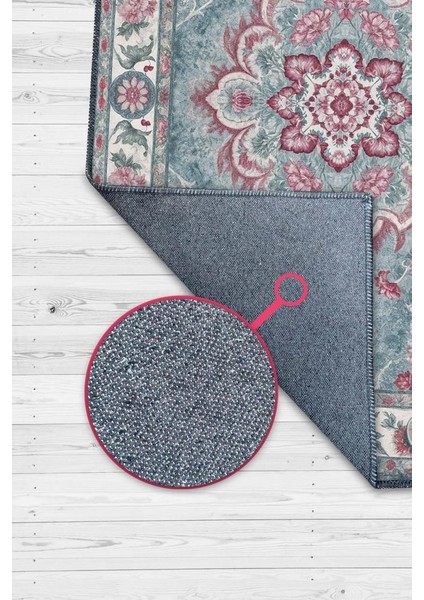 Göbekli Iran Halısı Tarzı Yıkanabilir Pastel Renkli Salon Halısı, Mavi Pembe Oturma Odası Halısı fiyatları