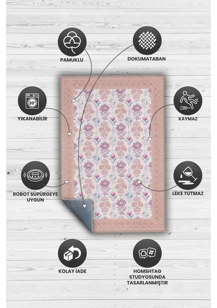 Pastel Renkli Çiçekli Halı, Çok Renkli Sıcak Renkli Otantik Oturma Odası Halısı modelleri