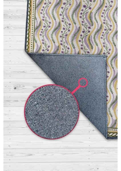 Leylak Yeşil ve Sarı Renkli Oturma Odası Halısı, Doğal Ev Dekoru, Yıkanabilir Dokuma Pamuk Tabanlı Halı fiyatları