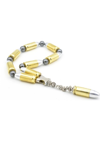 Usta Işi Hematit Taşlı Işlevsiz Mermi Efe Maskot Tesbih