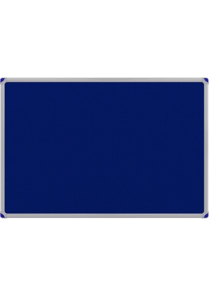 90X120 cm Mavi Kumaş Kaplı Pano Duvara Monte Alüminyum Çerçeveli