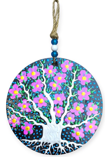 Şans ve Koruma Getiren El Boyaması Ahşap Nazarlık – 20 cm Çapında-Model-8 modelleri