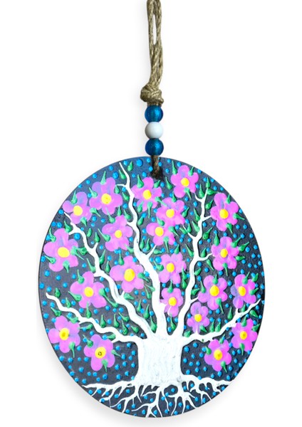 Şans ve Koruma Getiren El Boyaması Ahşap Nazarlık – 20 cm Çapında-Model-8 fırsatları