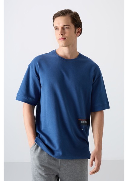 Parlament Pamuklu Kalın Yumuşak Dokulu Oversize Fit Baskılı Erkek T-Shirt - 88322