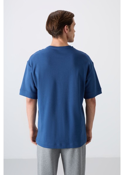 Parlament Pamuklu Kalın Yumuşak Dokulu Oversize Fit Baskılı Erkek T-Shirt - 88322