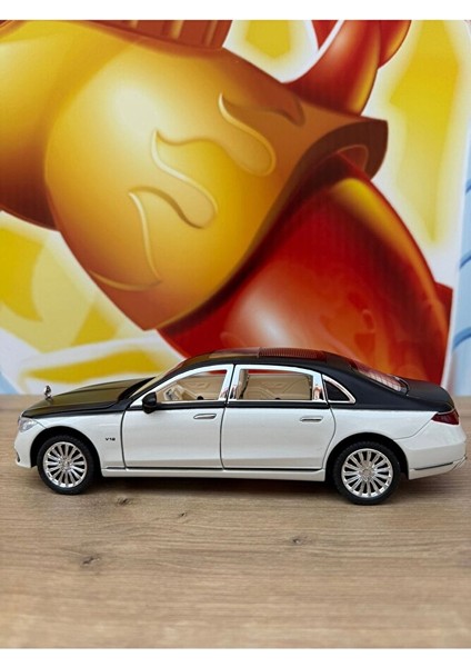 Benz S680 Maybach 1:24 Die Cast Metal Araba Makam Arabası Işıklı Sesli Kapılar Kaput Bagaj Açılır fiyatları