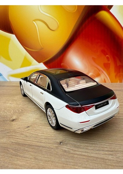Benz S680 Maybach 1:24 Die Cast Metal Araba Makam Arabası Işıklı Sesli Kapılar Kaput Bagaj Açılır modelleri