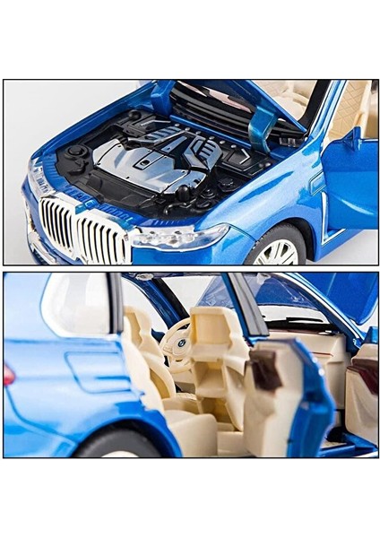 Bmw X7 Araba 1:24 Diecast Metal Model Araba Koleksiyon Araba Sesli Işıklı Bmw Jip Suv Araba modelleri