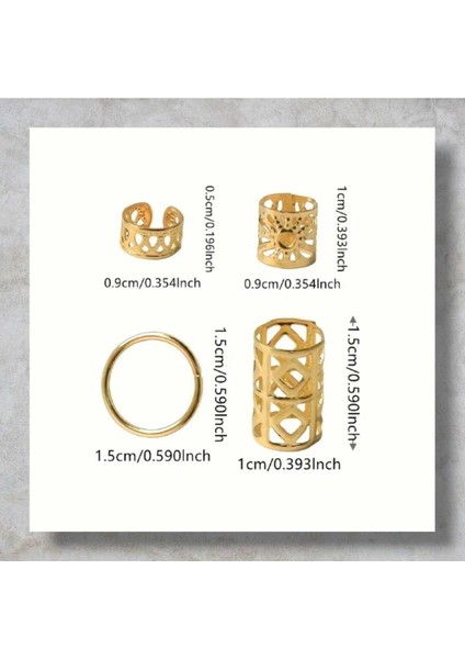 Bohem Saç Halkası-Saç Küpesi Halkalı Karışık Model Seti 10 Lu Hair Charms ( BC-1139 ) modelleri