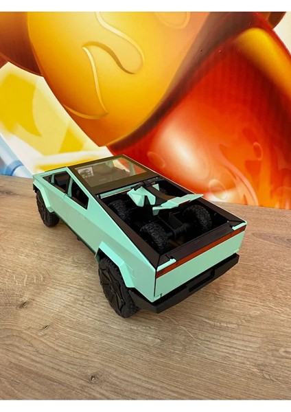 Diecast Metal Tesla Cybertruck Pickup 1:24 Motorlu Tesla Diecast Araba Sesli Işıklı Açılan Kapılar indirimleri