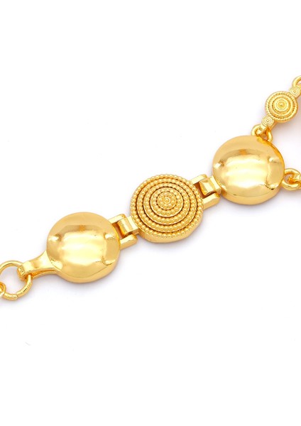 altın kaplama desenli ıki çeyrek çerçeveli bileklik blk-1208 modelleri