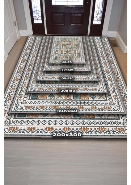 Ince Geomterik Detaylı Damalı Sanatsal Halı, Rustik Oturma Odası Halısı, Kültürel Desenli Salon Halısı fırsatları