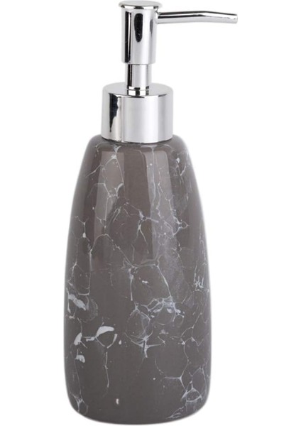 Desenli Gri Sıvı Sabunluk 8X8X17CM 300ML, Çok Renkli