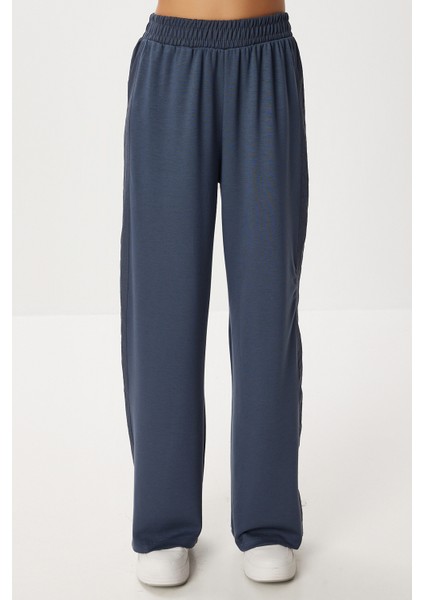 Dik Yaka Paraşüt Garnili Modal Takım LBY0028 Füme indirimleri