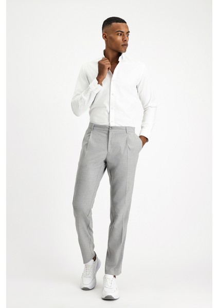 Uzun Kol Slim Fit Dar Kesim Non Iron Desenli Klasik Pamuk Gömlek fiyatları