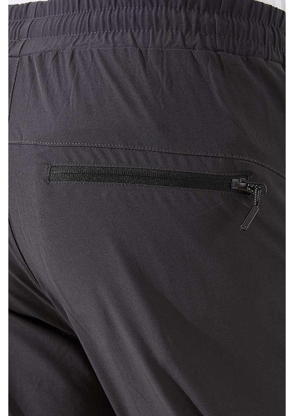 Antrasit Erkek Fermuarlı Üç Cepli Standart Kalıp Klasik Paça Eşofman Alt - 84768 indirimleri