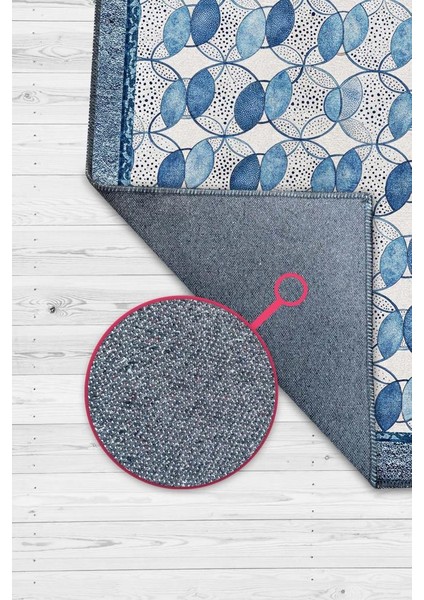 Modern Tarz Okyanus Temalı Geometrik Desenli Salon Halısı, Mavi Halı, Minimal Ev Dekoru, Yıkanabilir Halı fiyatları