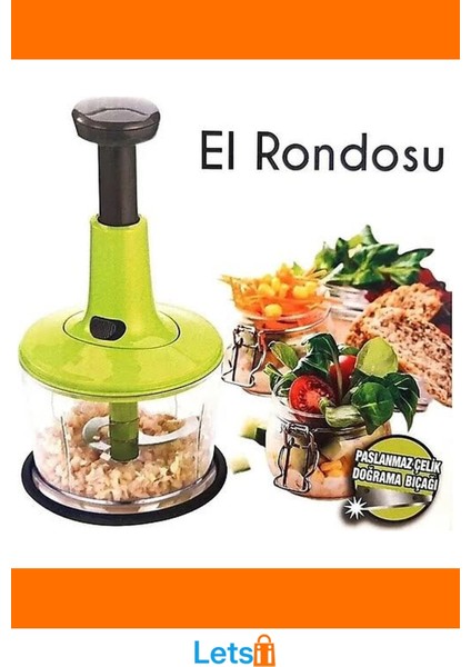 Yukarıdan Basmalı Çok Fonksiyonlu El Rondosu Çelik Bıçaklı fırsatları