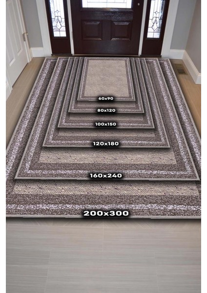 Minimalist Halı, Toprak Tonlu Kumaş Desenli Sade Oturma Odası Halıs, Yıkanabilir Salon Halısı fırsatları