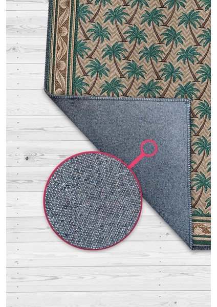 Palmiye Ağacı Desenli Kahverengi Halı, Egzotik Oturma Odası Dekoru Halısı, Bohem Tarz Salon Halısı fiyatları