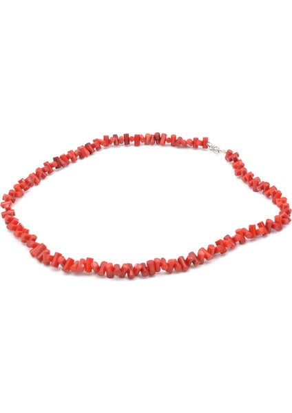 Choker Model Doğal Dal Kırmızı Mercan Kolye