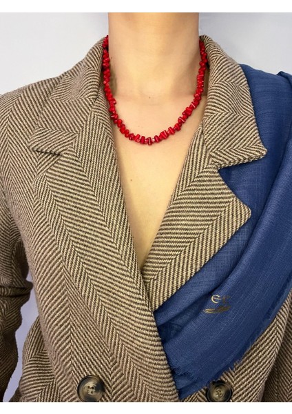 Choker Model Doğal Dal Kırmızı Mercan Kolye indirimleri