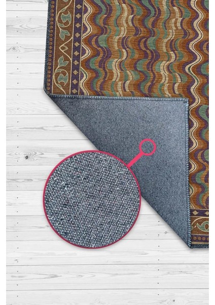 Dalgalı Soyut Desenli Retro Hal Karamel Renkli Salon Halısı, Yıkanabilir Koyu Renkli Halı fiyatları