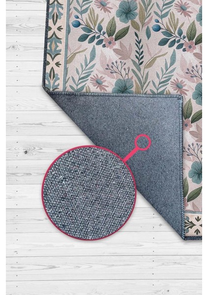 El Çizimi Çiçek Desenli Yıkanabilir Oturma Odası Halısı, Ferah Salon Halısı, Tamamlayıcı Pastel Oda Dekoru Halısı fiyatları