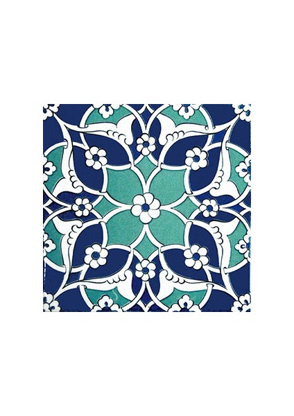 20x20 Cm Ac 80 Selçuklu İznik Desen Kütahya Çini Karo