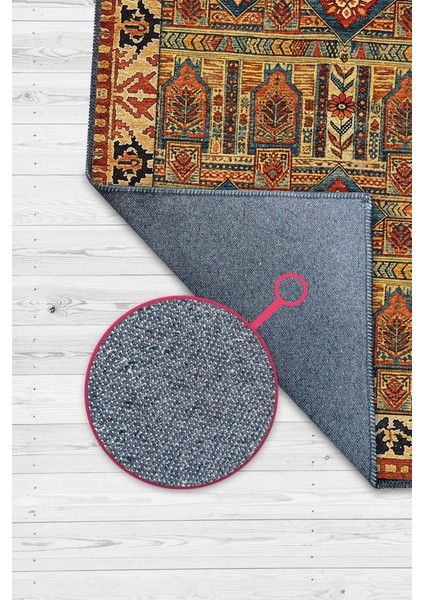 Etnik Kafkas Desenli Geleneksel Rustik Halı, Yıkanabilir Oturma Odası Halısı fiyatları